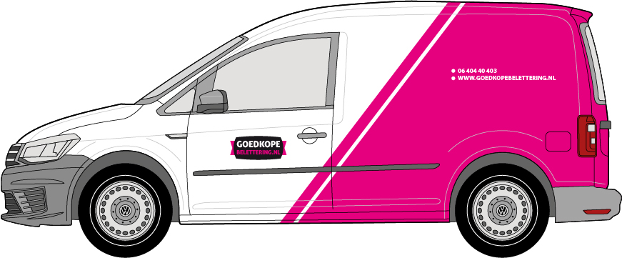 Bestelauto half wrap